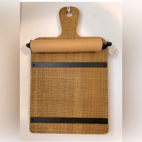 Wooden Memo Board Farmhouse Style - Paper Roll Dispenser - Picture 2 of 9